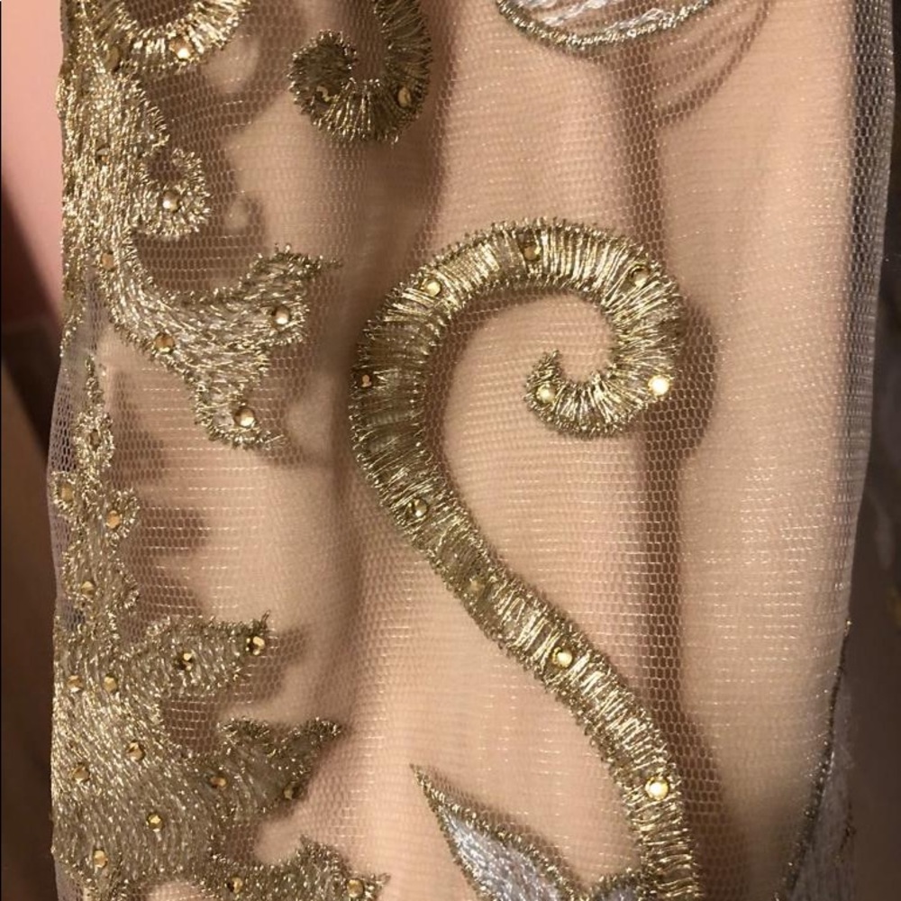 Mac Duggal Sequin Net Long-Sleeve A-Line Gown - image 2